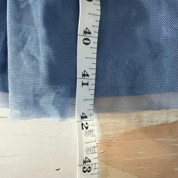 Adrianna Papell Blue Floral Embroidered Midi Dress - Picture 13 of 15